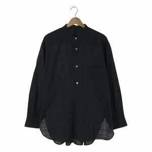 【美品】 URU / ウル | Stand collar L/S shirts / スタンドカラー プルオーバーシャツ | 1 | ブラック | メンズ