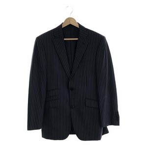 BURBERRY BLACK LABEL / バーバリーブラックレーベル | ウール ストライプ 2B テーラードジャケット | 36R | ネイビー | メンズ