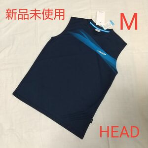 新品未使用 メンズ HEAD ランニングシャツ タンクトップ M ネイビー 紺 ノースリーブ