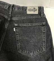 levi's リーバイス 復刻 SILVERTAB シルバータブ SILVER TAB BAGGY バギー デニム パンツ ジーンズ パンツ ウォッシュ ブラック W30 L30_画像4