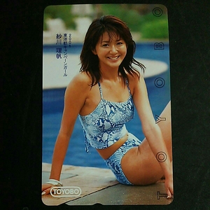 紗川里帆『TOYOBO』東洋紡 水着 2001キャンペーンガール テレカ レア 非売品 未使用 テレホンカード ①