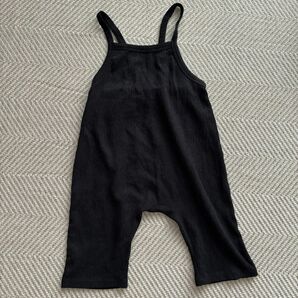 韓国子供服　DenDen デンデン　サロペット　黒　ブラック　90