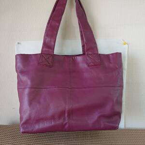 * unused goods *6M1933B* handbag * purple bordeaux series cow leather men's & lady's 