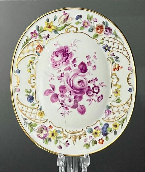 Meissen マイセン /※稀少 1級品 上級装飾 陶板 フラワーブーケ