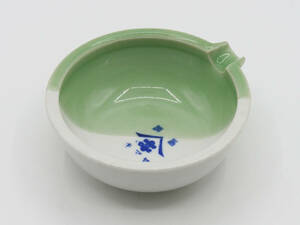 昭和レトロ ヤマキ 醤油入れ 量り売り 白 緑 掛分け 陶器