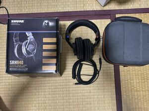 2点セット SHURE SRH840 リファレンススタジオヘッドフォン Geekria ヘッドフォンケース アナログ接続 ゲーミングヘッドセット 超美品 美品