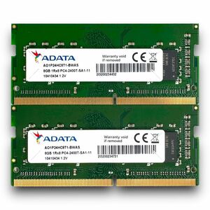 M177-48GW ADATA ノートPC 換装・増設用メモリ S.O.DDR4-2400 8GB×2枚セット