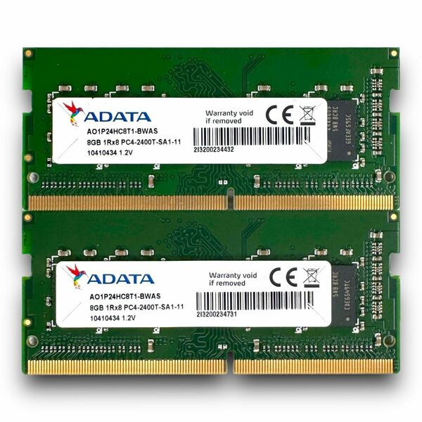 M177-48GW ADATA ノートPC 換装・増設用メモリ S.O.DDR4-2400 8GB×2枚セット