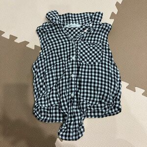 H&M エイチアンドエム　シャツ　ブラウス　ギンガムチェック　140㎝