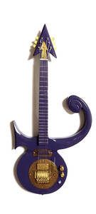 PRINCEプリンス青ミニチュアギター25 cm。ミニ楽器