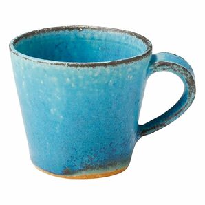 丸伊製陶 信楽焼 へちもん エスプレッソ カップ マグカップ 青彩釉 容量約80ml 陶製 日本製