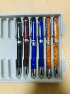 貴重 廃盤Pentel ランスロット5 シャーペン ボールペン 多機能ペン マーブル軸 ペンてる6本セット