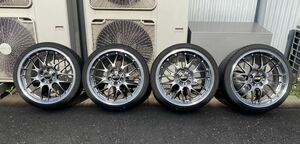  BBS　RS-GT　8.5J×19 ET28　9.5J×19 ET25　225/35R19　255/30R19　ADVAN　ホイールタイヤ付き4本セット