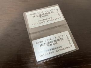 【2枚】小田急電鉄 株主優待乗車証 電車全線 切符式 