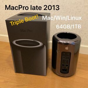 MacPro late2013 64GB RAM 1TB新品SSD 3.7GHz Xeon Mac/Win11/Ubuntu