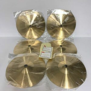 未開封 有 6枚セット シンバル 音楽 楽器 打楽器 ゴールド 金 21cm CB-21 Chukan