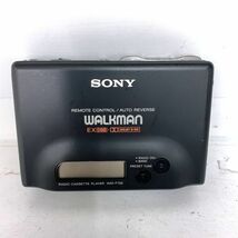SONY　WALKMAN WM-F702 RM-77E　ソニー　ウォークマン　ラジカセ　ラジオ　カセットテープ　プレーヤー　イヤホン　ブラック　黒_画像2