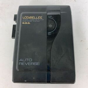 通電　LOGBELLEX　カセットテープ　プレーヤー　ラジカセ　ポータブル　昭和レトロ　ブラック　黒　