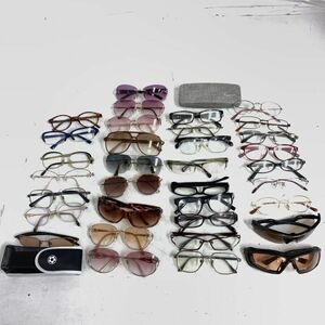  large amount summarize sunglasses glasses glasses glasses Showa Retro color lens black black tortoise shell pink metal frame 