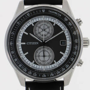 CITIZEN シチズン B642-S118280 クロノグラフ ブラックダイヤル SS ソーラー メンズ 【120558】