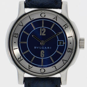 BVLGARI BVLGARY ST29S BVLGARY * BVLGARY Solotempo часы голубой dial SS/ кожа кварц женский [120694]