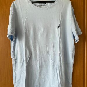 NAUTICA ノーティカ　Tシャツ 半袖　M　ブルー　クルーネック