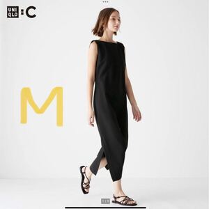 UNIQLO : C クレープジャージーワンピース M ブラック 新品