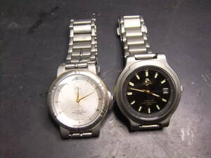 CITIZEN Eco-Drive　ATTESAチタン製　2本set　動作未確認/中古品/ジャンク　部品取り用　240508-04