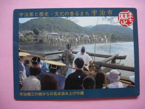 ●歴史まちづくりカード●　『宇治市　宇治茶と歴史・文化のあるまち』～宇治橋三の間からの名水汲み上げの儀～　２枚セット