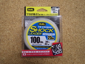 「激特！新品☆『デュエル・TBカーボン　ショックリーダー』100Lbs-25ｍ」