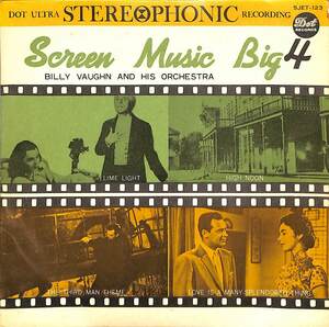 C00166245/EP/ビリー・ヴォーン楽団「Screen Music Big 4 四つの名画主題曲 第1集 / ライムライト・ハイヌーン・第三の男・慕情 (SJET-12