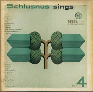 A00536567/LP/ハインリヒ・シュルスヌス「Schlusnus Sings - Volume.4」