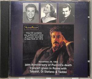 D00144199/CD/ジュゼッペ・ディ・ステファーノ「November 29.1954 30th Anniversary Of Puccinis Death(24bit)」