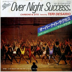 C00180564/EP/テリー・デサリオ「オーバーナイト・サクセス/リーチ・フォー・ザ・トップ（1984年：07-5H-219）」