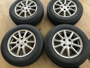 スタッドレス GY NAVI7 21年製 175/70R14 アルミホイールセット 4本 中古 フィット ヴィッツ シエンタ ポルテ ヤリス