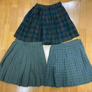 4 4 コスプレ衣装 プリーツスカート チェックスカート 夏 冬 3枚セット 愛知女子