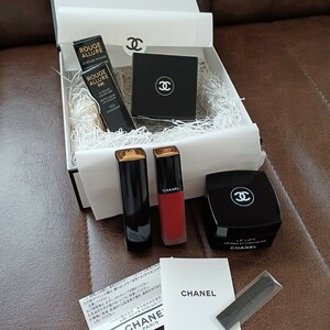  new goods unused!CHANEL 3 point set gift box attaching rouge Allure ink Pal pi tongue tray vuru lip treatment Chanel 