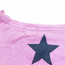 ヴァレンティノ ロゴ プリント スター 星 Tシャツ カットソー 半袖 クルーネック コットン M 紫 パープル 4_画像8