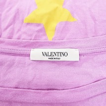 ヴァレンティノ ロゴ プリント スター 星 Tシャツ カットソー 半袖 クルーネック コットン M 紫 パープル 4_画像9