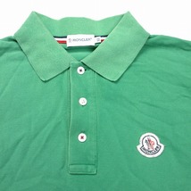 モンクレール ポロシャツ ワンポイントワッペン 半袖 緑 グリーン サイズXL メンズ_画像2