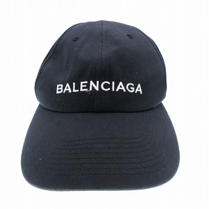 バレンシアガ BALENCIAGA クラシック ベースボール キャップ 帽子 CAP ロゴ 刺繍 ワンポイント L 58 黒 ブラック 452245 352B4 ur58