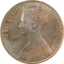 T215★ イギリス/銀貨 /1847年/ ヴィクトリア女王/直径約 39.2mm 重量約 28.3g_画像1