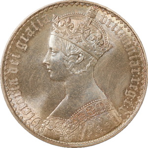 T331★ イギリス/銀貨 /1847年/ ヴィクトリア女王/直径約 39.16mm 重量約 28.2g