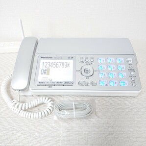 【美品】Panasonic パナソニック FAX KX-PZ310（シルバー）新品インクリボン装填済・新品モジュラーケーブル付き 親機のみの画像1