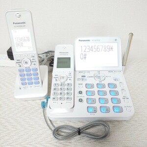 【動作確認済】Panasonic　パナソニック 電話機　VE-GD78（ホワイト）子機1台・ACアダプター・新品電話線ケーブル付き　