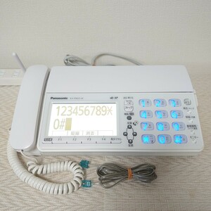 【見てから印刷】Panasonic パナソニック　FAX　KX-PD625（ホワイト）中古インクリボン装填済・電話線ケーブル　親機のみ