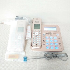 [ operation verification settled ]Panasonic Panasonic telephone machine VE-GZ51( pink gold ) cordless handset 1 pcs ( unused )*AC adaptor * new goods telephone line cable attaching 