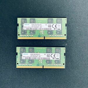 32GB SAMSUNG 16GB DDR4-2400 16GBx2枚=32GB ノートPC③