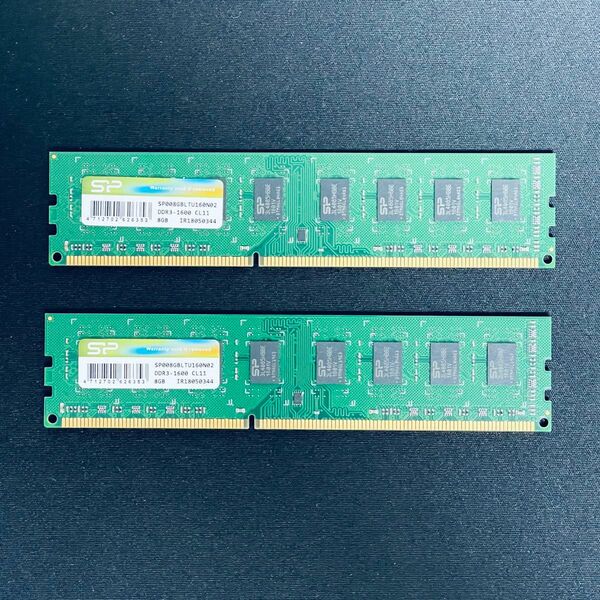 001 SP製 デスクトップ用メモリ16GB（8GB×2枚）PC3-12800U DDR3-1600