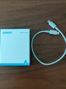 Anker 331　高耐久ナイロン　USB-C & USB-C　ケーブル　60W (0.3mシルバー)